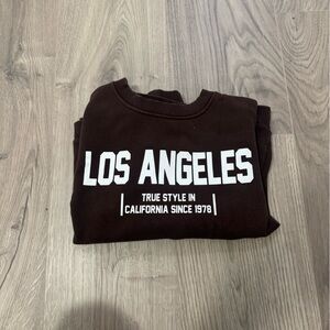 Zara graphic brown sweatshirt